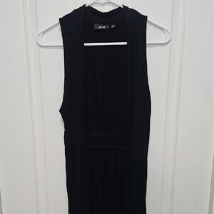 Apt. 9 Black Sleeveless Open-Front Duster